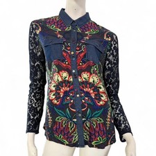 DESIGUAL Camicia blu fantasia