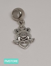 Charm Ciondolo Per Bracciale in Acciaio Tono Argento Silver Gioiello