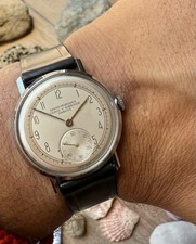 Orologio svizzero vintage Girard Perregaux Cuervo Y Sobrinos bicolore circa anni '60