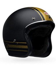 BELL Custom 500 Carbon RSD Bomb Casco Jet - Nero Opaco Mis S (55-56 Cm)  925g