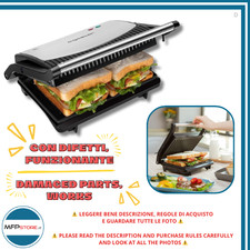 Aigostar York B30202C3E - Tostapane Elettrico Piastra/Griglia 800W - CON DIFETTI