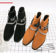 Stivali da uomo in pelle punk