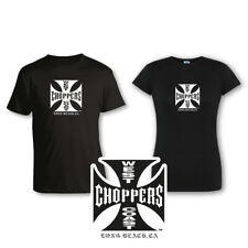 T-SHIRT WEST COAST CHOPPER UOMO DONNA T SHIRT MAGLIA MAGLIETTA - 100% COTONE