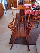 sedia a dondolo in legno