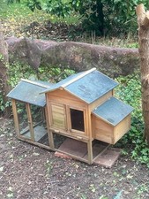 casetta per animali da cortile (galline/oche), in legno, a due piani