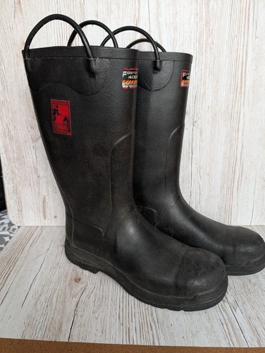 Firefighters rubber wellington - rubber,