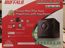 NAS BUFFALO imballo originale, manuale stampato, quattro cassetti, senza dischi