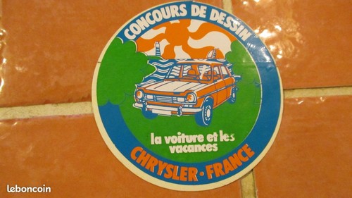 Autocollant vintage simca - autocollant,
