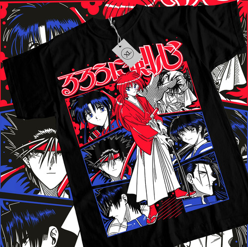 Anime rurouni kenshin shirt - rurouni,