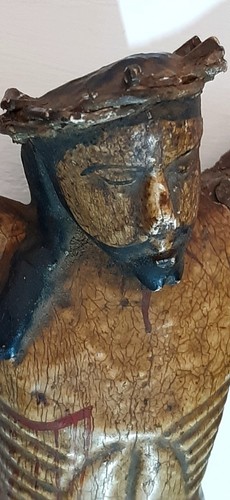 Scultura cristo crucificado - -cristo,