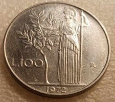 Moneta 100 lire - lire, minerva