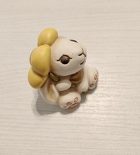 Thun coniglio coniglietto con ombrello a fiore giallo e collare con cuore. Raro