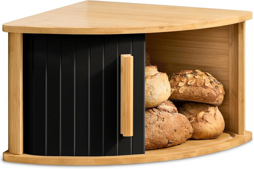 Portapane legno angolare con - portapane,