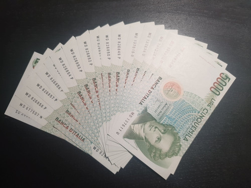 Lotto banconote italiane 5000 - lotto,