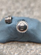 #1665 ORIGINALE ROLEX 24-530-0 CORONA & TUBO CORONA TUBO ACCIAIO OSTRICA 5,3mm L