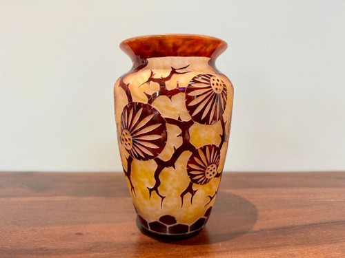 Verre français vase art - le, :