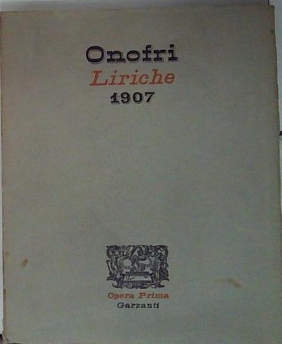 Onofri liriche garzanti - onofri,