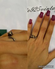 Anello Regolabile In Argento 925 Gatto