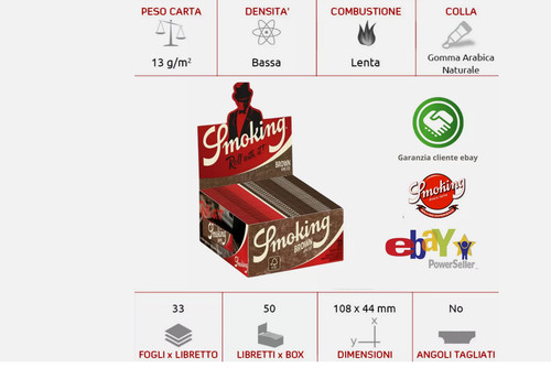 Cartine smoking marrone king - smoking,