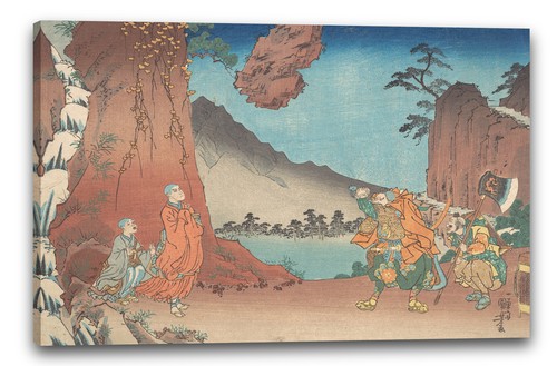 Tela cornice utagawa kuniyoshi - tela/cornice,