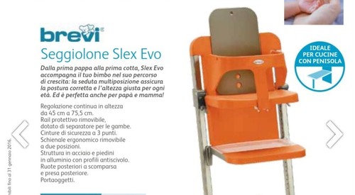 Seggiolone pappa brevi - seggiolone,
