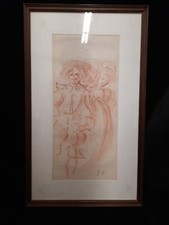 Disegno A Sanguigna Su Carta 