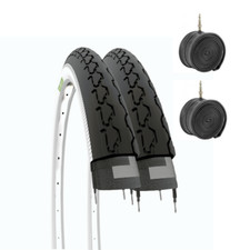 2 COPERTONI 24 X 1 3/8 (37-540) + CAMERE PNEUMATICI BICI CITY BIKE BIMBO DONNA 