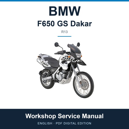 Bmw f650 dakar r13 - f650, manuale