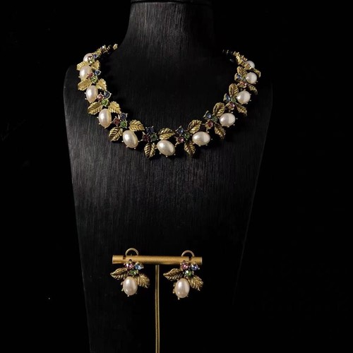 Set orecchini collana perle