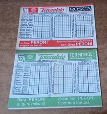 VECCHIE SCHEDINE TOTOCALCIO - NON GIOCATE - 1967 / 1970