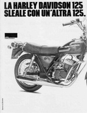 advertising PUBLICITA MOTO AMF HARLEY DAVIDSON 125  1978 MOTOSPORT EPOCA VINTAGE