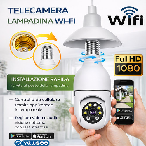 Lampadina telecamera cam wifi - cam,