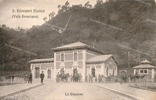 dq5 cartolina s.giovanni bianco valle brembana la stazione bergamo bella!