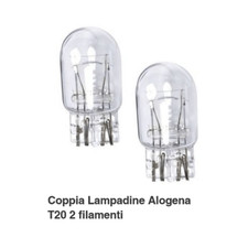 Coppia Lampade W21/5W T20 21W 12V Lampadina Alogena Luce Diurna Doppio Filamento