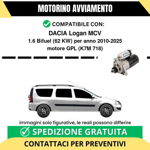 Motorino avviamento dacia - avviamento,
