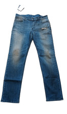 NUOVO! Jeans slim Derriere MADE IN ITAlLY taglia 36 - vita 42 cm - lavaggio sporco blu