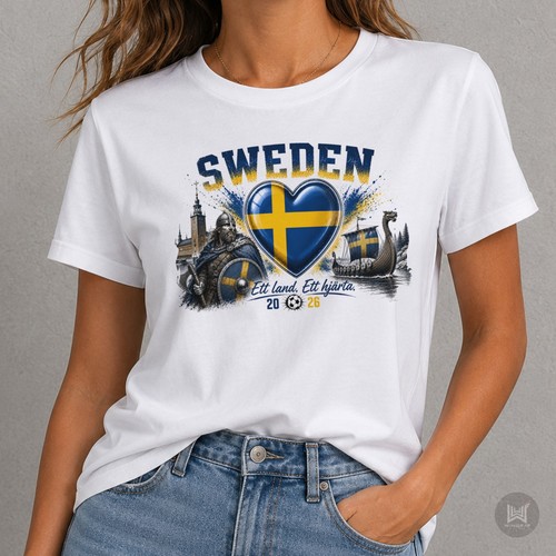 Shirt svezia 2026 - t, bandiera