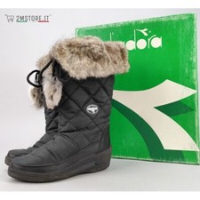 Stivali Doposci DIADORA Silvia Nero Impermeabili MADE IN ITALY Original Vintage