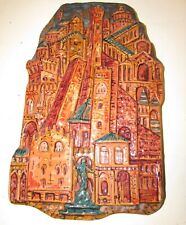 Angelo Minghetti Bologna bella placca in ceramica 