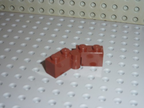 Lego redbrown hinge bricks - redbrown,