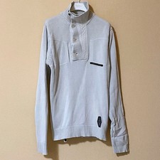 Y-Two Jeans Maglione Collo Alto Dolcevita XL Bianco Panna Casual Streetwear Y2K