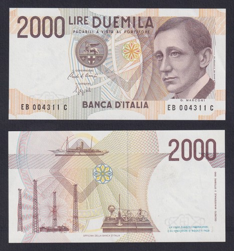 Banconota italia 2000 lire - banconota,