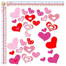 cuori rosa rossi adesivi sticker hearts auto moto helmet tuning print pvc 30 pz.