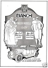 PUBBL 1926 AUTO EDOARDO BIANCHI MILANO MODELLI S.4 20 LUSSO REGNO ARISTOCRAZIA