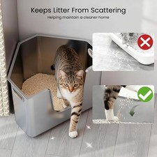 Lettiera per gatti in acciaio
