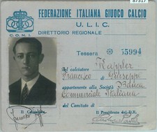 87517 - Vintage document DOCUMENTO D'EPOCA Federazione Calcio: CALCIATORE! 1931