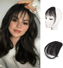 Frangia Clip Capelli Veri, 100% Naturali Frangetta Air Bangs French Bangs Frangi