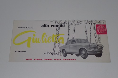 Alfa romeo giulietta depliant - romeo,