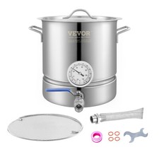 VEVOR Fermentatore a Secchio per Birra Pentola Fermentazione in Acciaio Inox 19L