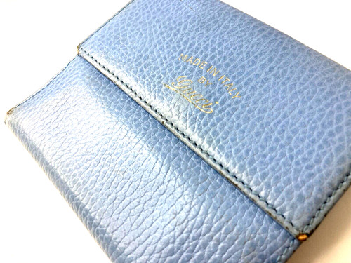 Gucci portafoglio vintage blu - gucci,